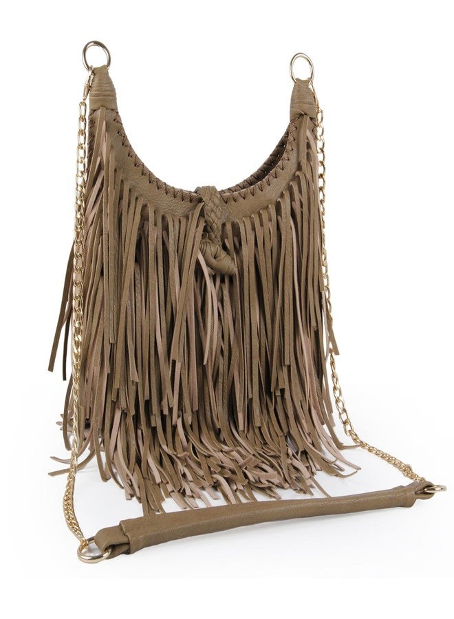 Lanpet Women Fringe Tassel Cross Body Bag Leisure Shoulder Bag - Image 2