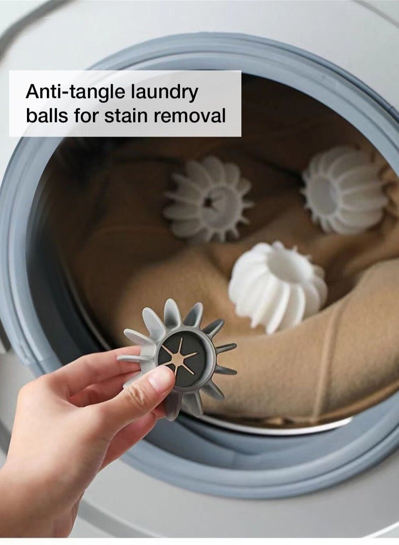 general 3pcs Silicone Magic Laundry Ball Reusable Clothes Hair Cleaning Tool Pet Hair Remover Washing Machine Cat Hair Catcher Laundry Ball - Image 4