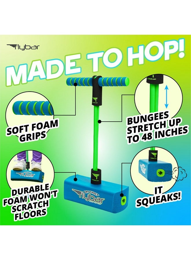 Flybar My First Flybar - Blue Foam Pogo Jumper For Kids - Fun and Safe Pogo Stick For Toddlers - High Quality, Durable Foam and Bungee Jumper For Ages 3+, Supports up to 250lbs - Image 2