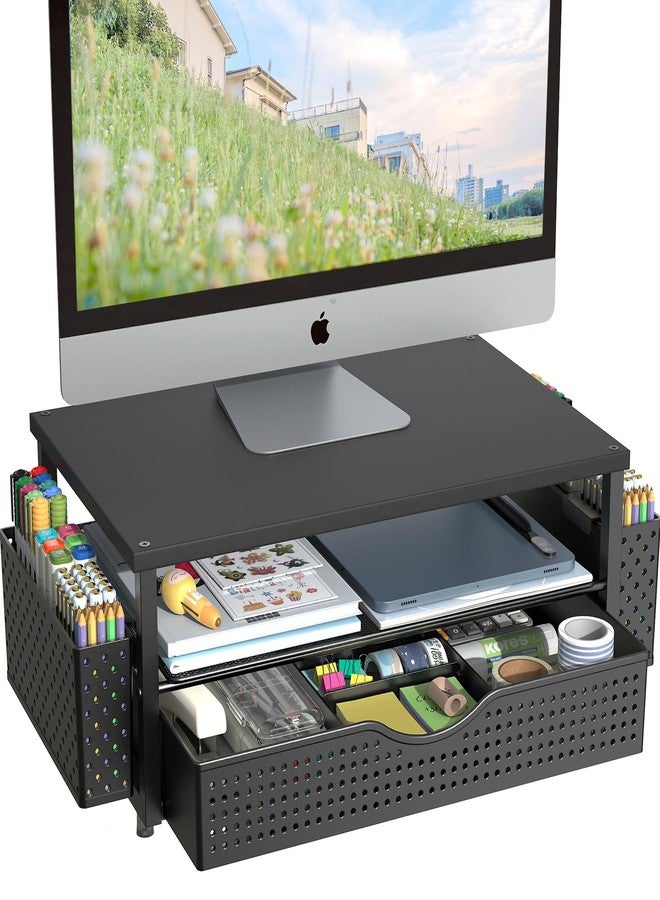 Spacrea Spacrea Desk Organizer And Accessories Computer Monitor Stand Riser With Drawer ZCB19D7C7EFA520D80A54Z
