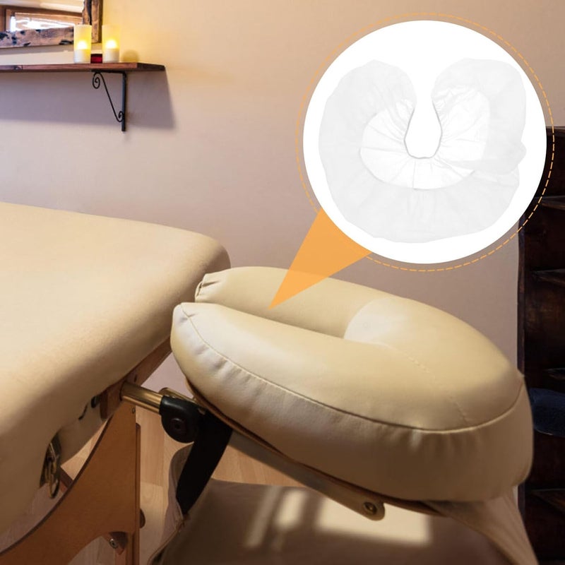 Balanced weight Luxshiny 100pcs Non-woven Fabric Massage Table Comfortable Headrest Pads for Breathable Face Towels for Daily life matching design - Image 2