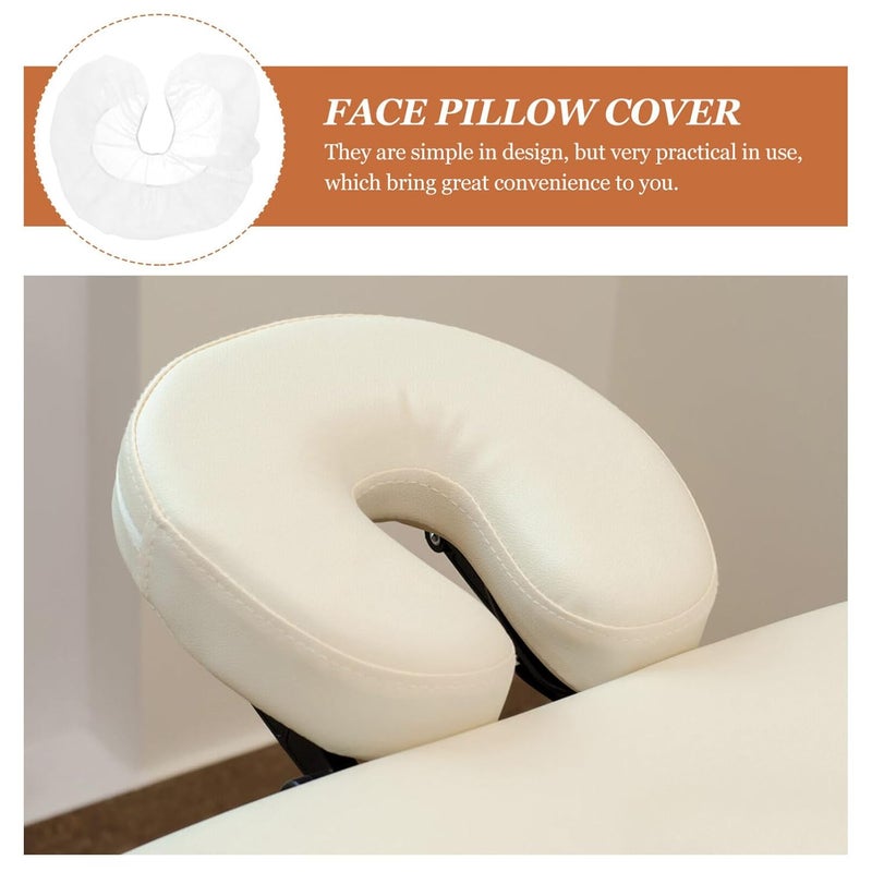 Balanced weight Luxshiny 100pcs Non-woven Fabric Massage Table Comfortable Headrest Pads for Breathable Face Towels for Daily life matching design - Image 4