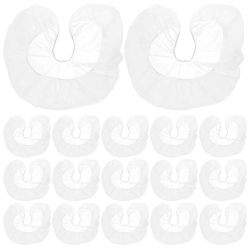 Balanced weight Luxshiny 100pcs Non-woven Fabric Massage Table Comfortable Headrest Pads for Breathable Face Towels for Daily life matching design - Image 1