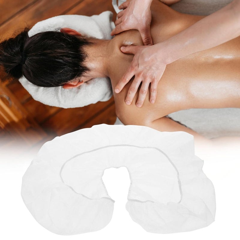 Balanced weight Luxshiny 100pcs Non-woven Fabric Massage Table Comfortable Headrest Pads for Breathable Face Towels for Daily life matching design - Image 5