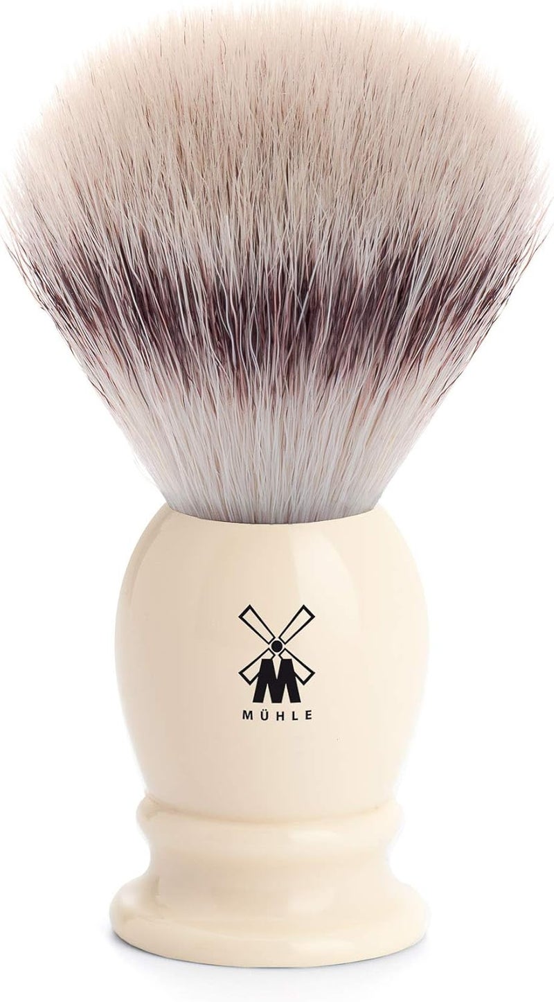 MÜHLE فرشاة حلاقة موله كلاسيك بيضاء متوسطة من ألياف سيلفرتيب - Image 1