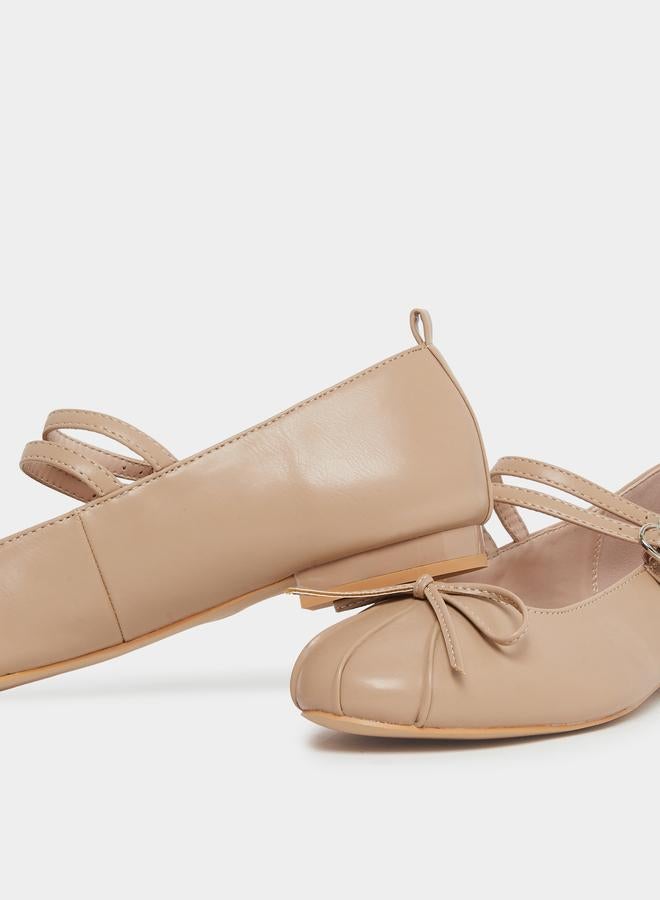 ريد حذاء باليه ماري جين مزين بفيونكة - Image 3