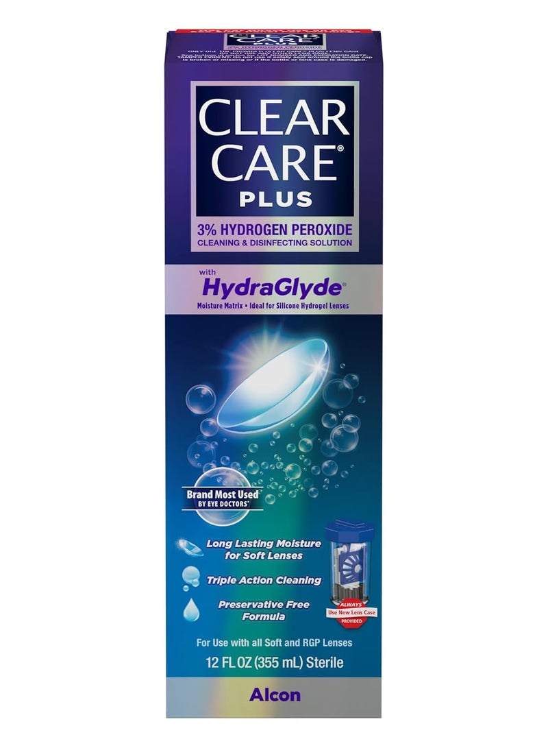 Clear Care CLEAR CARE PLUS Cleaning and Disinfecting Solution with Lens Case, 12-Ounces  - Image 2