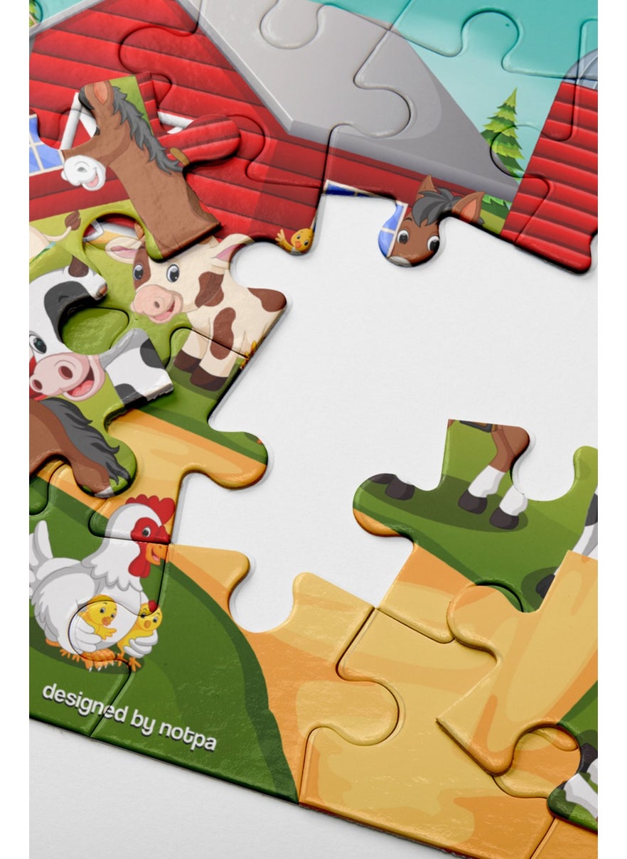 KutuTR Notpa Educational and Instructive Wooden 24 Piece Colorful Puzzle Set of 4 for Children 5  - Image 4