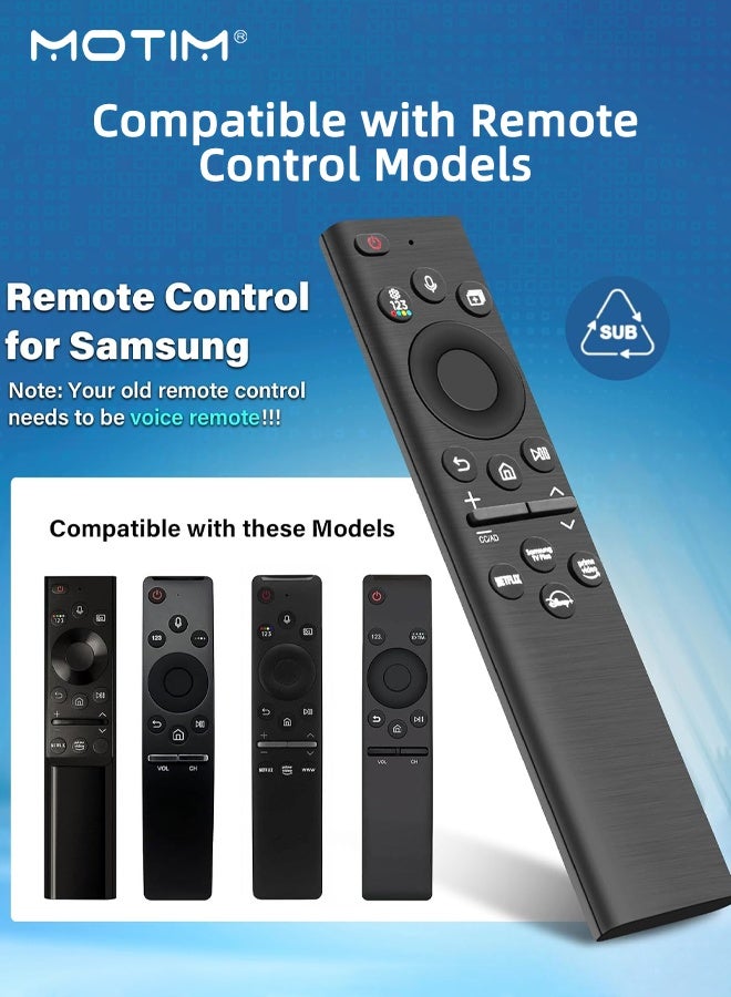 Motim Universal Remote Control For Samsung Smart TVs, Voice Control (HDTV, 4K UHD, Curved, QLED), BN59-01385A D 01391A 01386D 01390B - Image 3