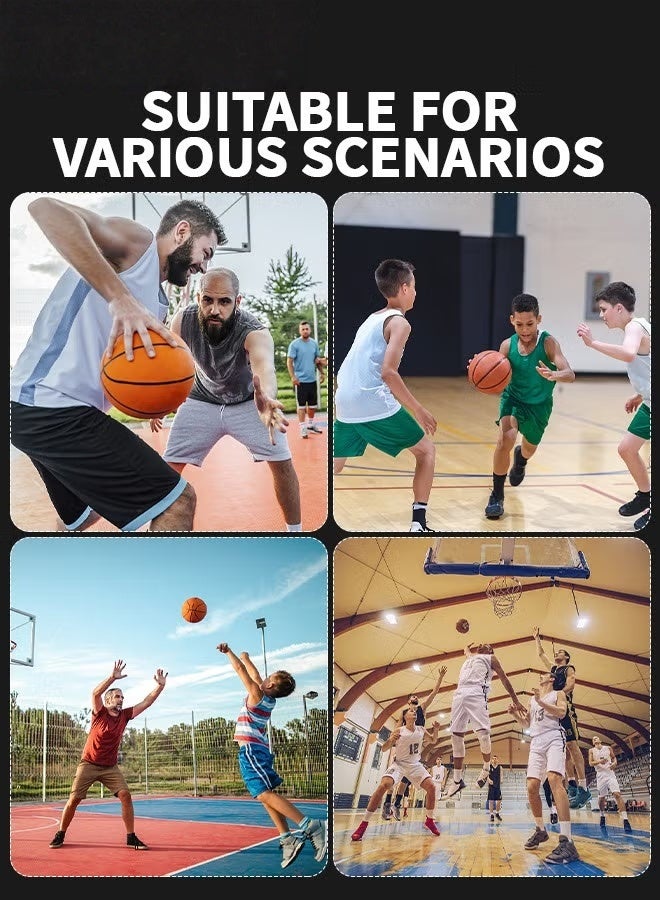 EETU Basketball,Standard Official Size 7/29.5'' Basketball,Composite Leather Street Basketball,Match Training Sports Ball,Indoor Outdoor Game For Kids Youth Adults,With Pump/Ball Needle/Net Bag/Ball Bag - Image 4