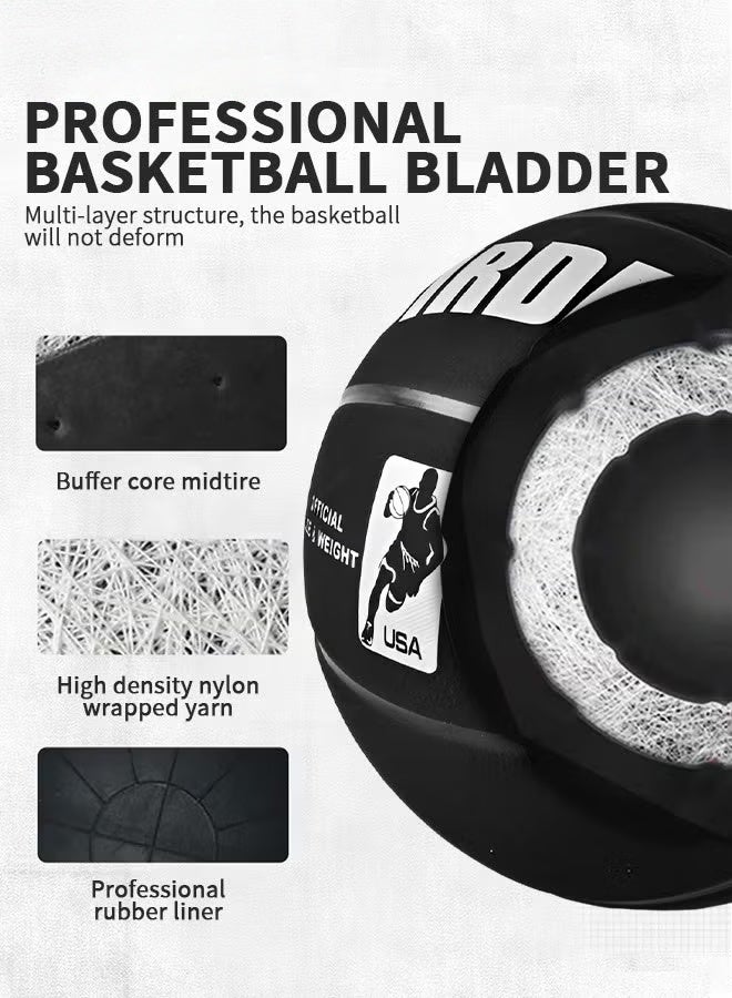 EETU Basketball,Standard Official Size 7/29.5'' Basketball,Composite Leather Street Basketball,Match Training Sports Ball,Indoor Outdoor Game For Kids Youth Adults,With Pump/Ball Needle/Net Bag/Ball Bag - Image 3