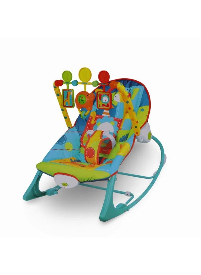 Tiibaby Infant-to-Toddler Rocker - Aqua with a Giraffe Print - Image 3