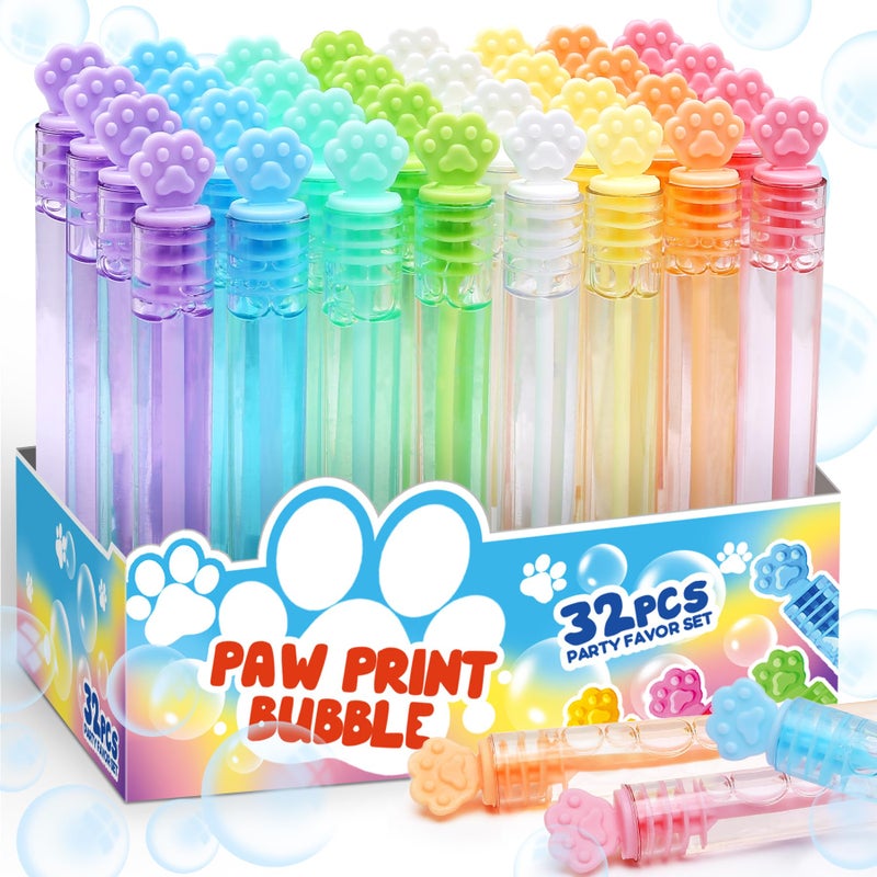MAPIXO Paw Print Mini Bubble Wands Cat Party Supplies Puppy Dog Birthday Decoration Party Favors for Kids Toddler Prizes Treasure Box Toys Easter Pinata Goody Bag Stuffer Valentines Gift for Girl Boy - Image 2