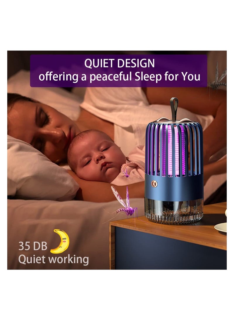 Excefore - Mosquito Killer Lamp, Bug Zapper Mozzie Zapper, Electric Insect Mosquito Killer Light, USB Rechargeable with Double Mode LED/UV, Fly Insect Traps for Indoor and Outdoor Pest Control - Image 1