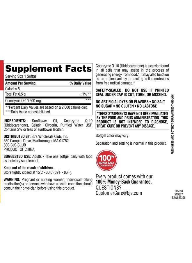 Berkley Jensen Dietary Supplement, Coq10, 200 mg, 140 Count - Image 5