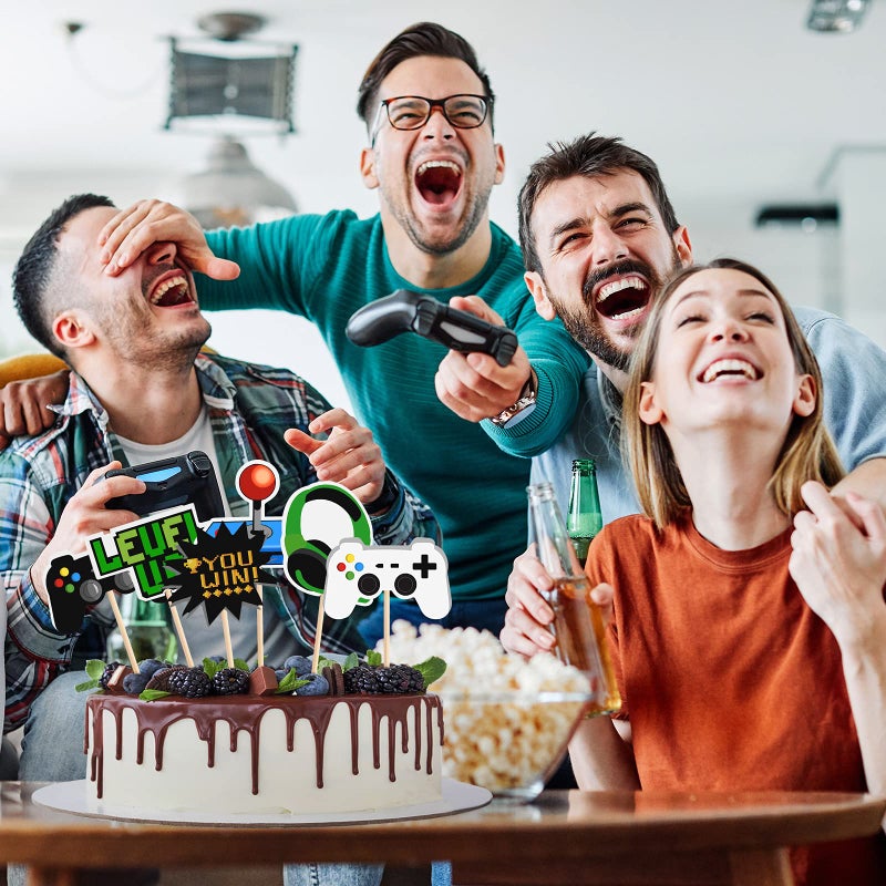 MIAHART 60 Pcs Video Game Themes Cake Toppers 6 Styles Cupcake Picks Decorations for Kids Gaming Birthday Fans Party Favors - Image 5