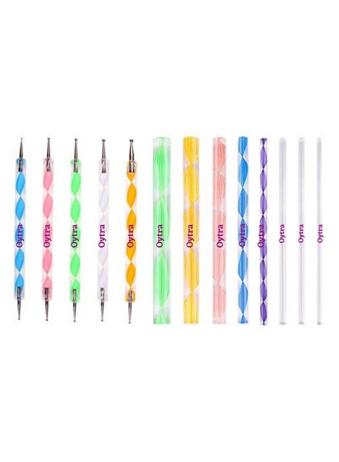 أويترا مجموعة أدوات تنقيط ماندالا والأكريليك مكونة من 13 قطعة قلم نقش للفخار والسيراميك وطين البوليمر (متعدد الألوان) - Image 1