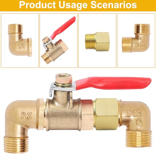 GDFYMI 2pcs Brass Pipe Fitting 90 Degree Elbow 3/4" NPT Male to 3/4" NPT Female Pipe Fittings - Image 5