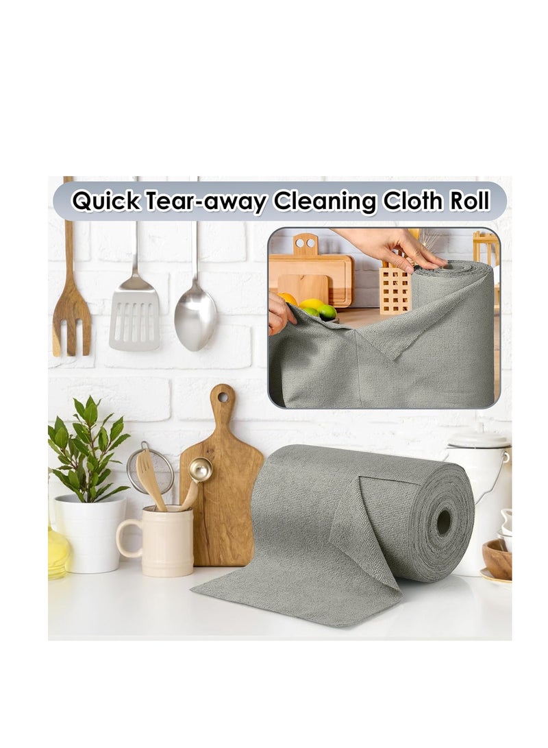 لفافة قماش تنظيف من الألياف الدقيقة، 30 قطعة - فائقة الامتصاص، خالية من الوبر، سريعة الجفاف، قابلة للتمزيق، قابلة لإعادة الاستخدام للمطبخ والمنزل والسيارة والزجاج وتنظيف الأسطح المتعددة (30 × 30 سم) - Image 5