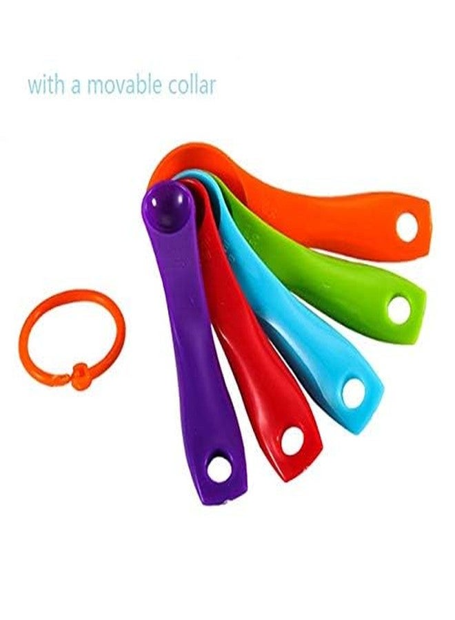 Aeyistry 5 Pcs Colorful Plastic Measuring Spoons Plastic Teaspoon 1/2.5/5/7.5/15ml Measuring Spoon for Baking Coffee Tea, Measure Tool, Kitchen Accessories - Image 5