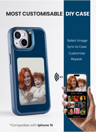 AI Vista iPhone 15 – Blue Smart Case with NFC, E-Ink Back Display, DIY Image - pzsku/ZCB1A7C0A2250818B2889Z/45/_/1739170965/652432f4-bf90-4129-8fa5-4cd09f0e6795