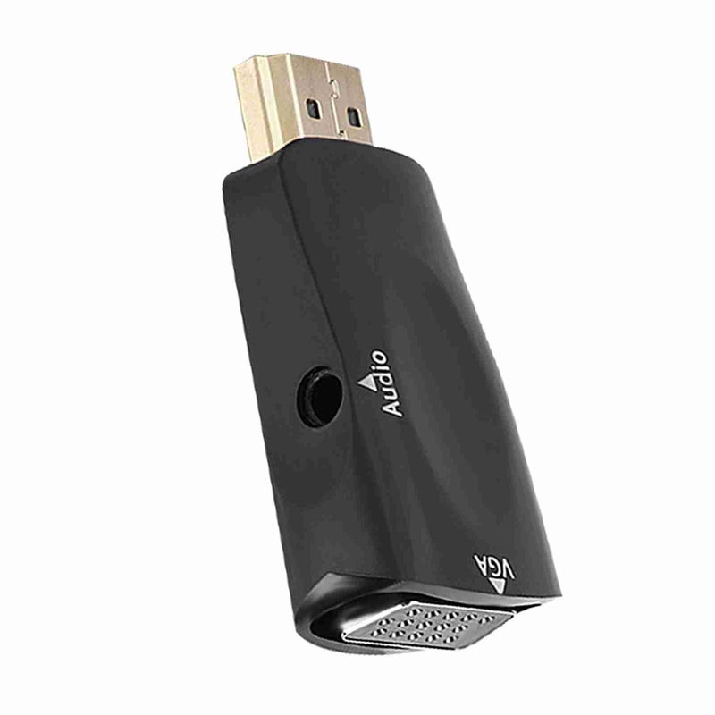 HD 1080P HDMI Female to VGA Female Converter Adapter with 3.5mm Audio Output Cable Black - Image 4
