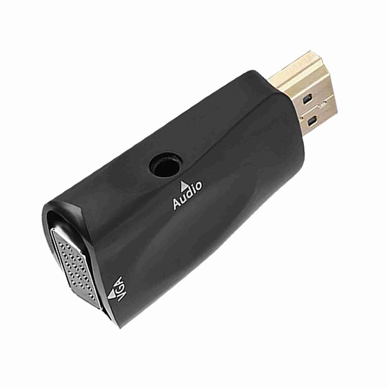 HD 1080P HDMI Female to VGA Female Converter Adapter with 3.5mm Audio Output Cable Black - Image 5