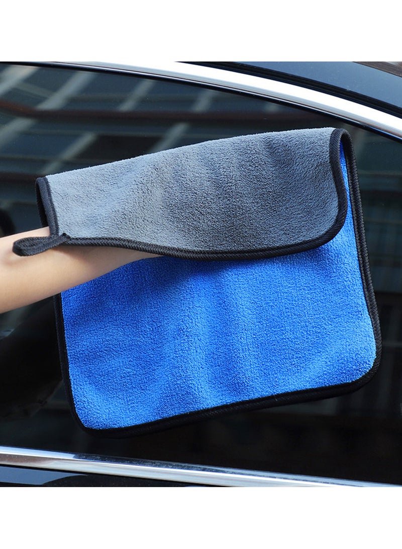 منشفة تنظيف من الألياف الدقيقة باللون الأزرق الرمادي - Image 1