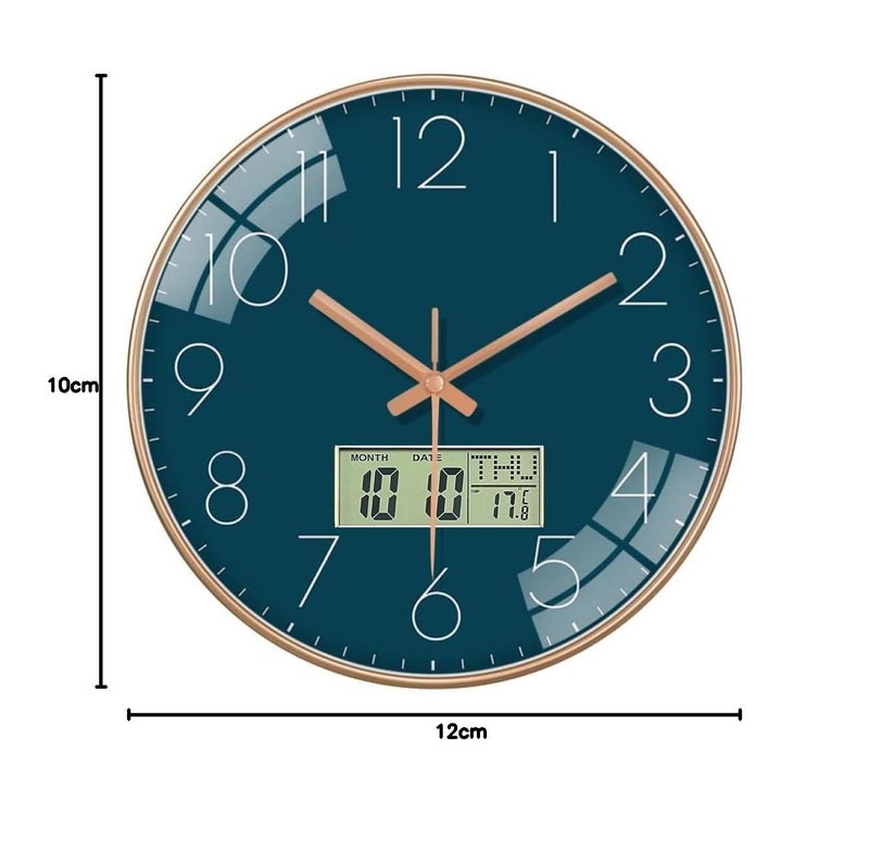STAR WORK ساعة حائط زجاجية بلاستيكية حديثة التصميم سهلة القراءة تعمل ببطارية كوارتز عالية الجودة بدون صوت - Image 5