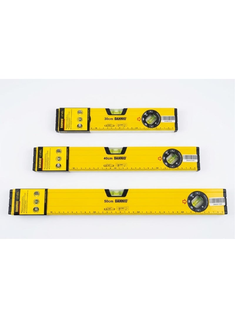 Dannio 300mm 12' inch Magnetic Spirit Level, Shock Resistant, Aluminum Alloy Magnetic Spirit Level, Heavy Duty, Yellow