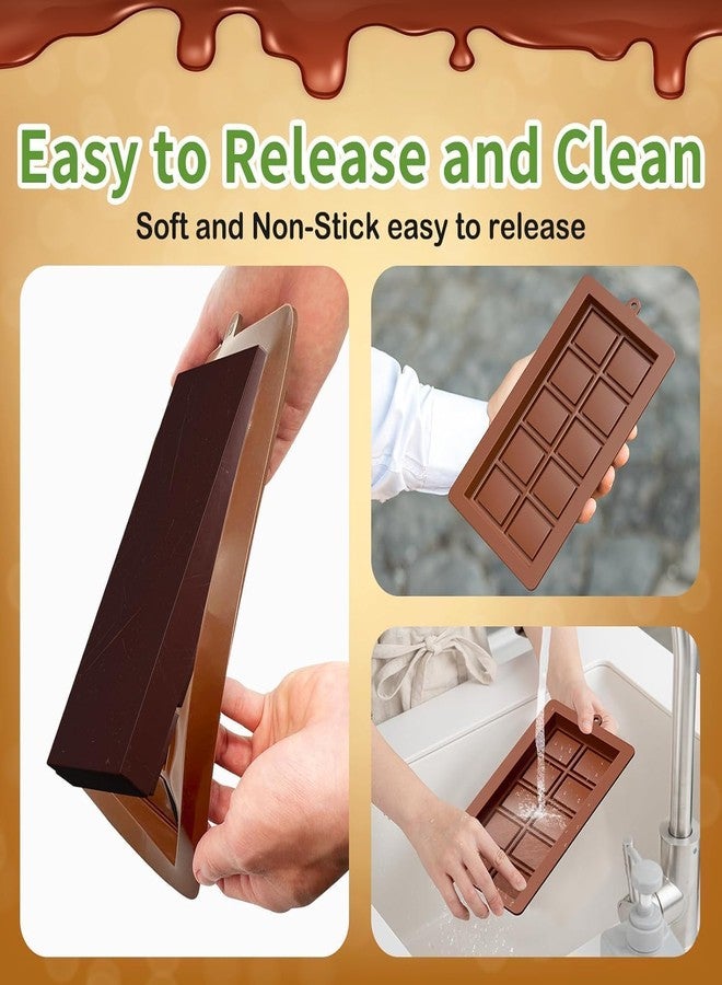 LEGACYCART 10 Cavity Square Shape and 12 Cavity Dubai Kunafa Silicone Mould Deep Rectangular Break Apart Chocolate Bar for Pistachio Knafeh DIY Ganache Caramel Treats for Kids (Pack of 2) - Image 5