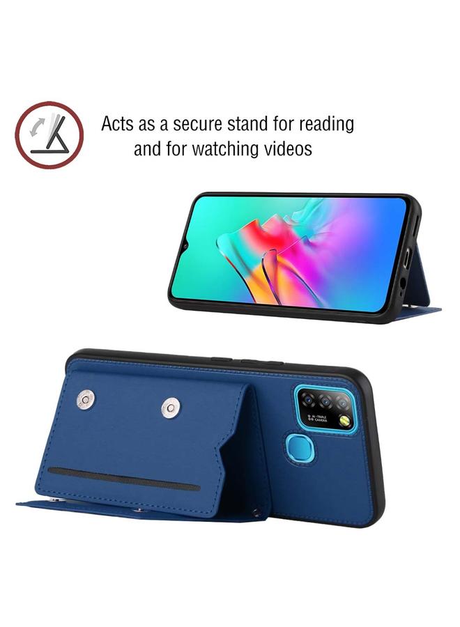 اس-توب جراب لهاتف Infinix Smart 5 / Hot 10 Lite مصنوع من جلد البولي يوريثان + TPU + PC - Image 3