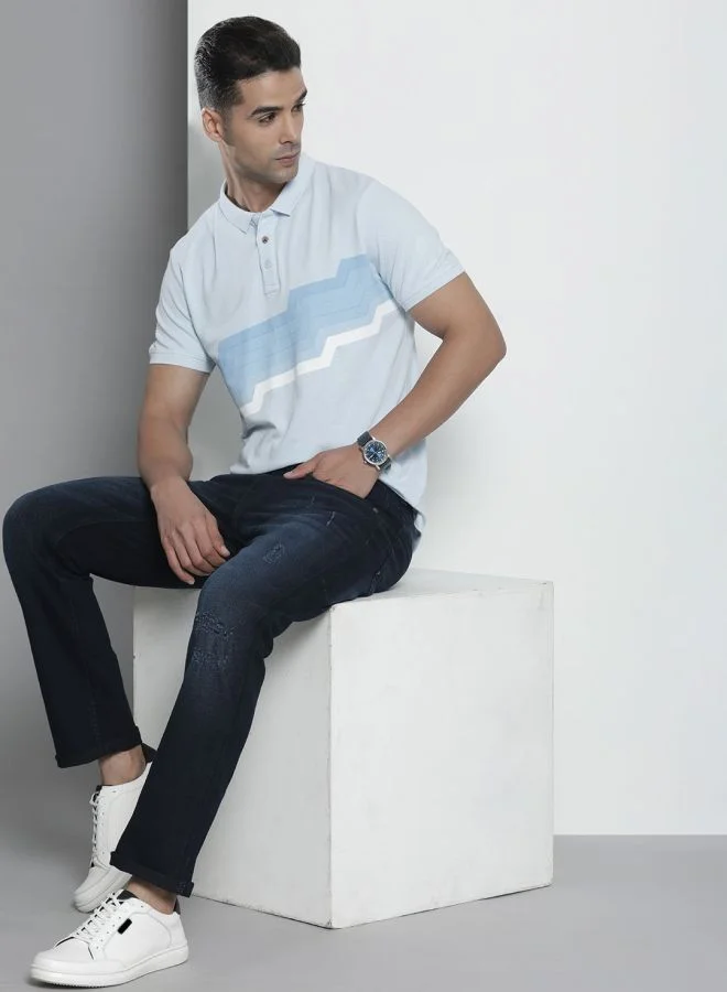 The Indian Garage Co Men Slim Straight Fit Solid Mid-Rise Stretchable Jeans