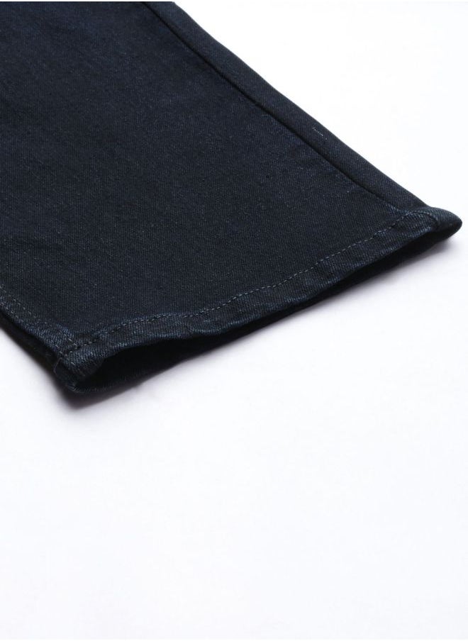 The Indian Garage Co Men Slim Straight Fit Solid Mid-Rise Stretchable Jeans  - Image 5