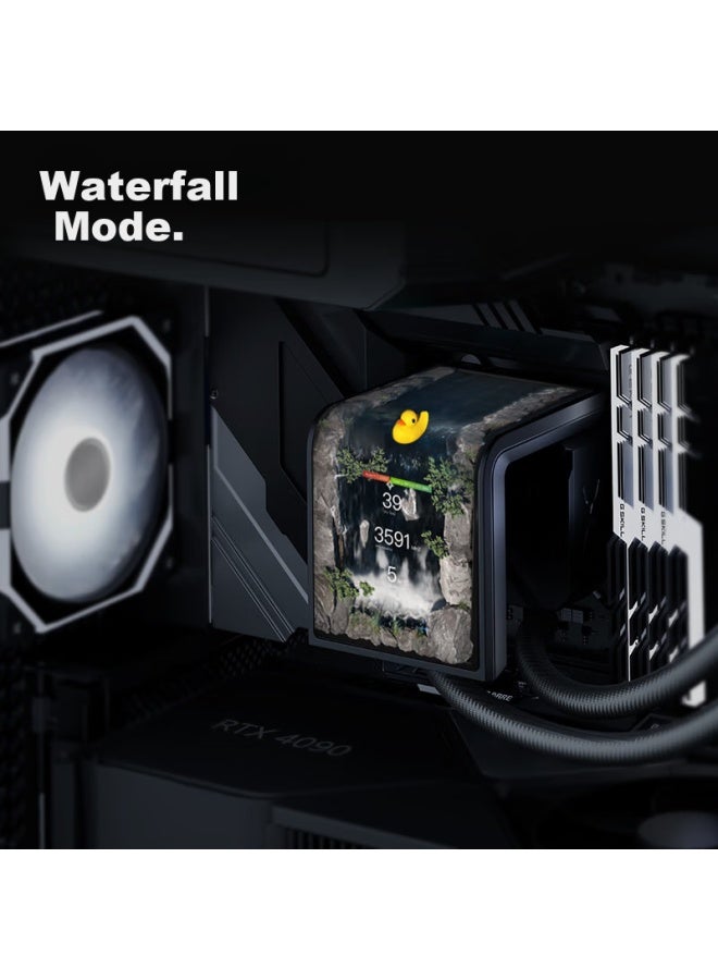 Tryx Panorama Zhuoyu Se 240 Water-cooled Cpu Cooler, Argb Black, 6.67-inch Curved Screen, Asetek, Ki Software, Naked Eye 3d - Image 3