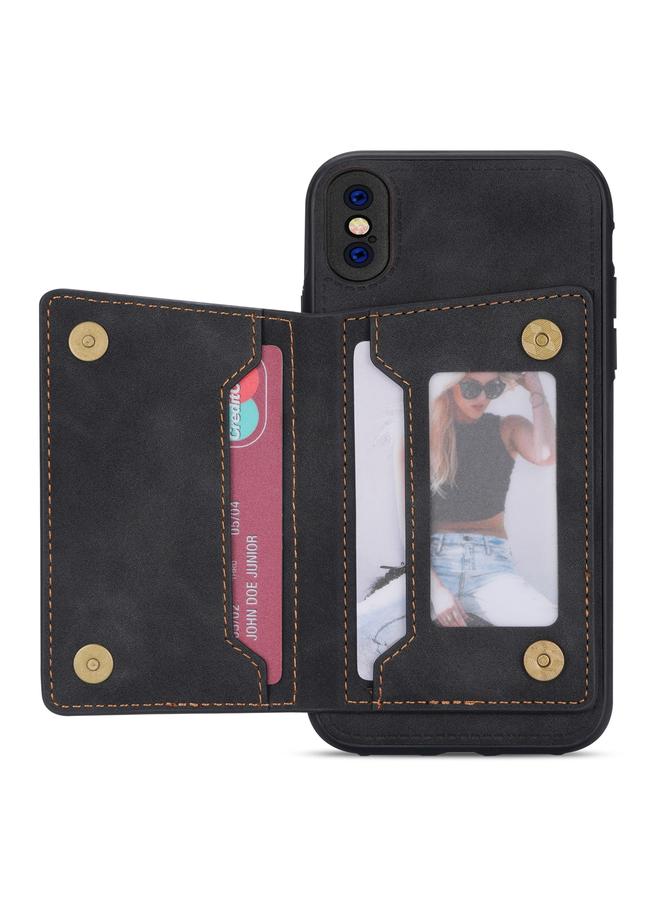 اس-توب جراب هاتف بسحاب وحامل بطاقات لهاتف iPhone X / XS - Image 4