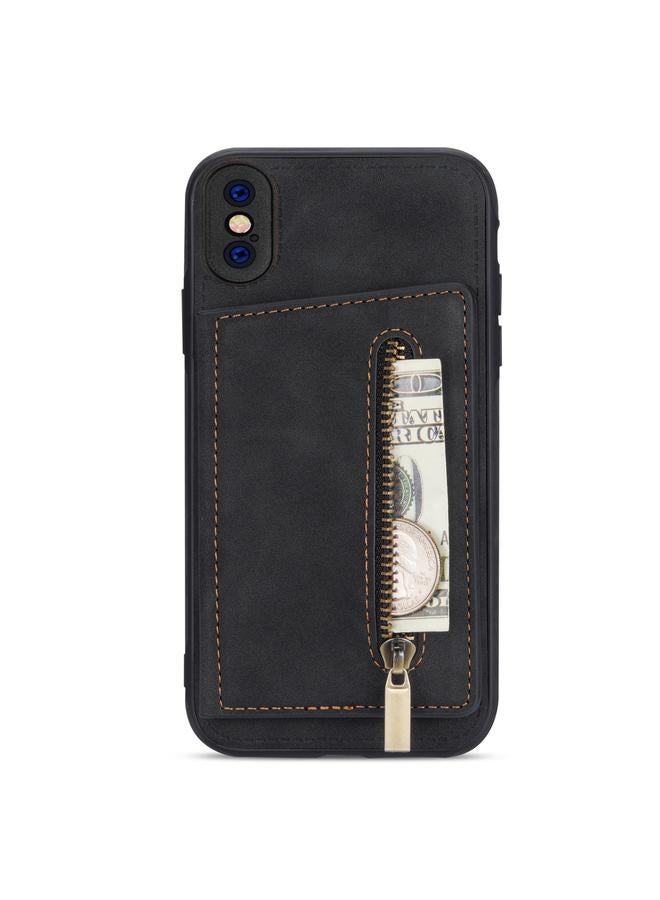 اس-توب جراب هاتف بسحاب وحامل بطاقات لهاتف iPhone X / XS - Image 2