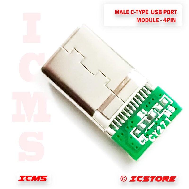 ICSTORE موصل USB ذكر من نوع C، قابس، مقبس، وحدة لحام 4 دبابيس (عبوة من 5) - Image 5