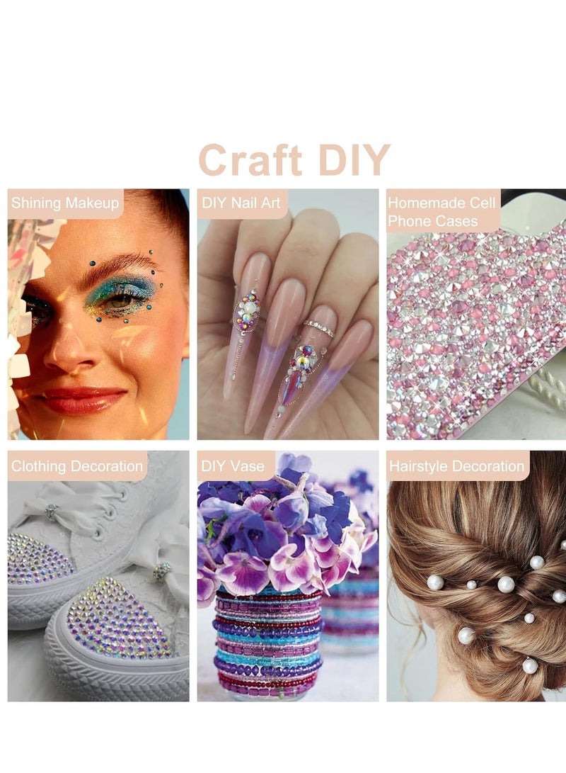 4 Sheets Rhinestone Stickers, Face Gems Stickers, Crystal Diamond Face Stickers, Colorful Face Gems, Suitable for Women Nail Craft DIY Decoration - Image 2