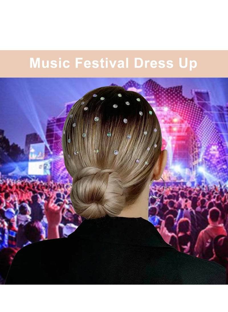 4 Sheets Rhinestone Stickers, Face Gems Stickers, Crystal Diamond Face Stickers, Colorful Face Gems, Suitable for Women Nail Craft DIY Decoration - Image 5