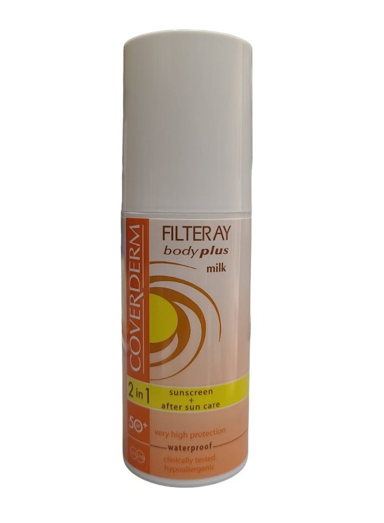 COVERDERM كفر ديرم - فيلتراي بودي بلس حليب SPF 50 حماية عالية جداً - مقاوم للماء 100 مل - Image 2