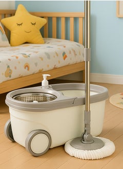 Magic Mop With Bucket  360 rotating with wheels for easy movement