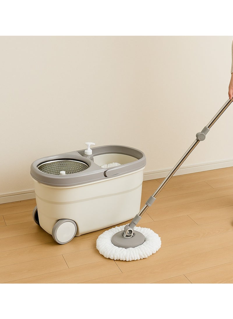ALMUFARREJ - Magic Mop With Bucket  360 rotating with wheels for easy movement - Image 1