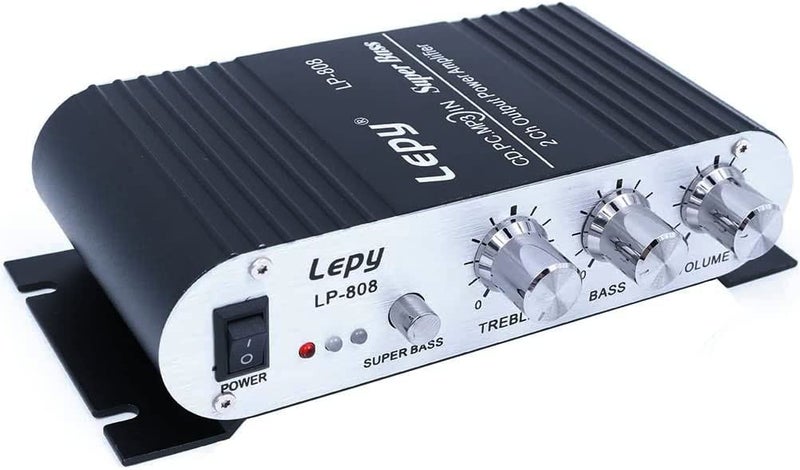 دولا تيك LP-808 مضخم صوت صغير محمول سلكي عالي الدقة بجهد 12 فولت مع مزود طاقة 3 أمبير للهاتف المنزلي والسيارة - أسود - Image 4