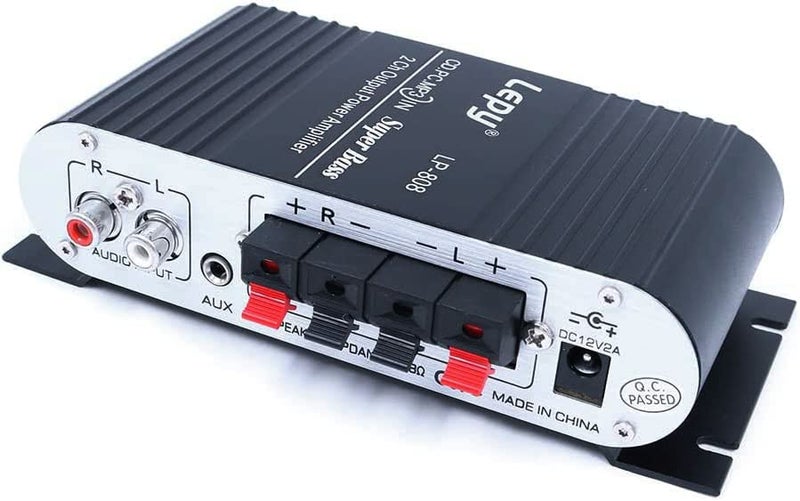 دولا تيك LP-808 مضخم صوت صغير محمول سلكي عالي الدقة بجهد 12 فولت مع مزود طاقة 3 أمبير للهاتف المنزلي والسيارة - أسود - Image 5