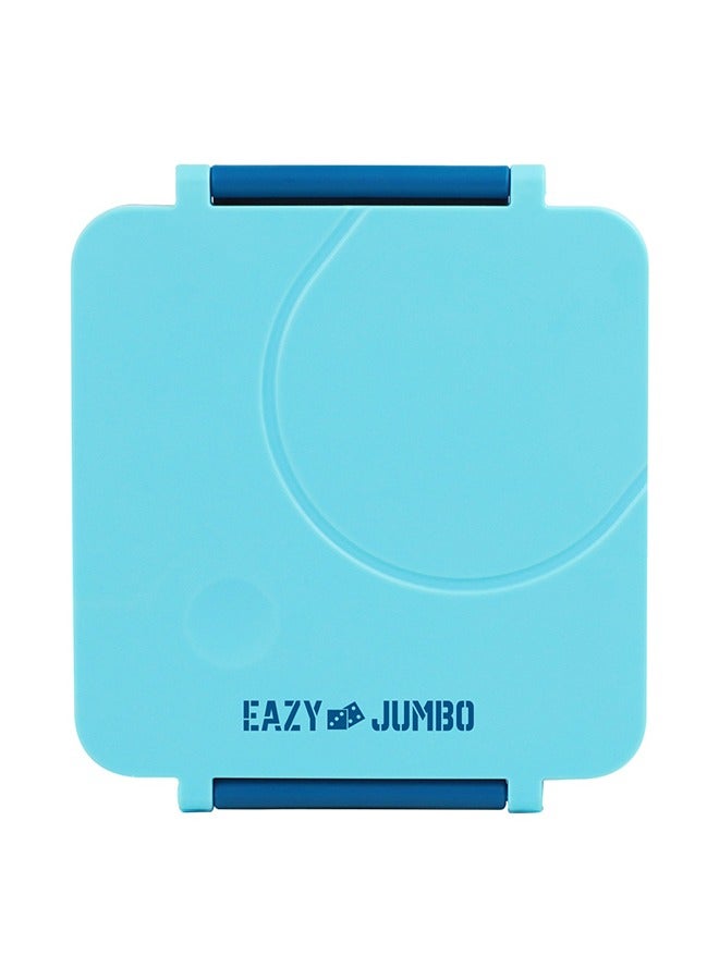 Eazy Kids صندوق غداء جامبو بينتو مع حقيبة غداء زرقاء ووعاء طعام وأدوات مائدة - Image 4