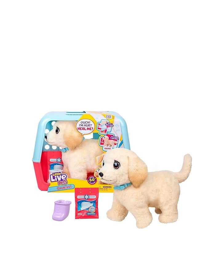 Little Live Pets Ouchies Deluxe Single Pack – Cooper | Interactive Rescue Plush Pet with Realistic Cries & Deluxe Accessories | Kids Soft Toy Gift - Image 4