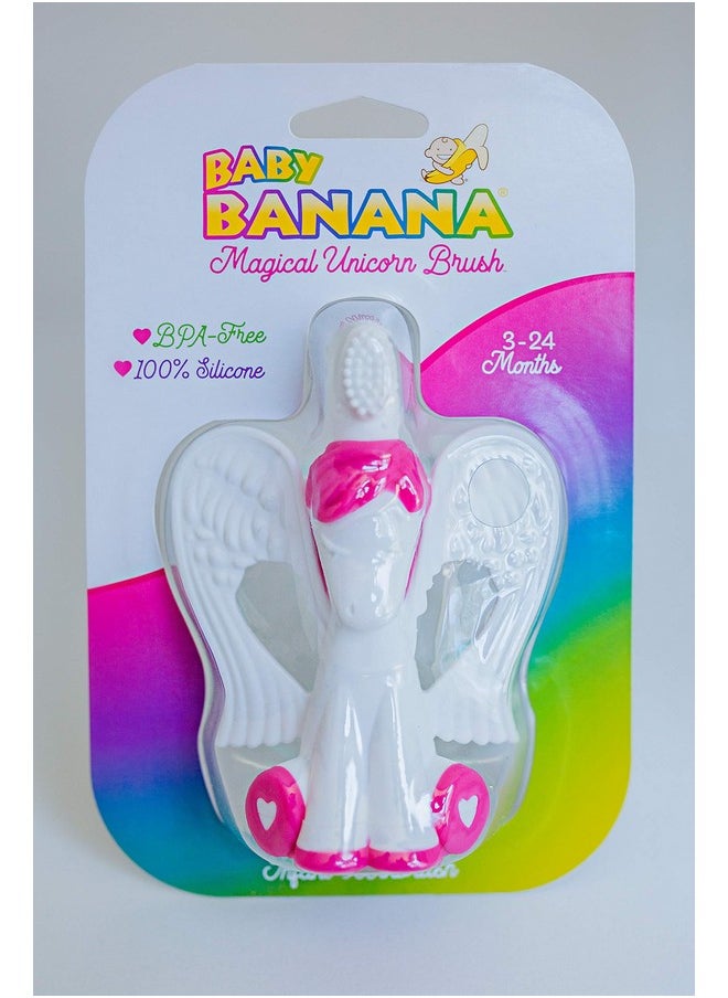 Baby Banana Magical Unicorn Toothbrush Training Teether Tooth Brush For Infant Baby And Toddler  - Image 3