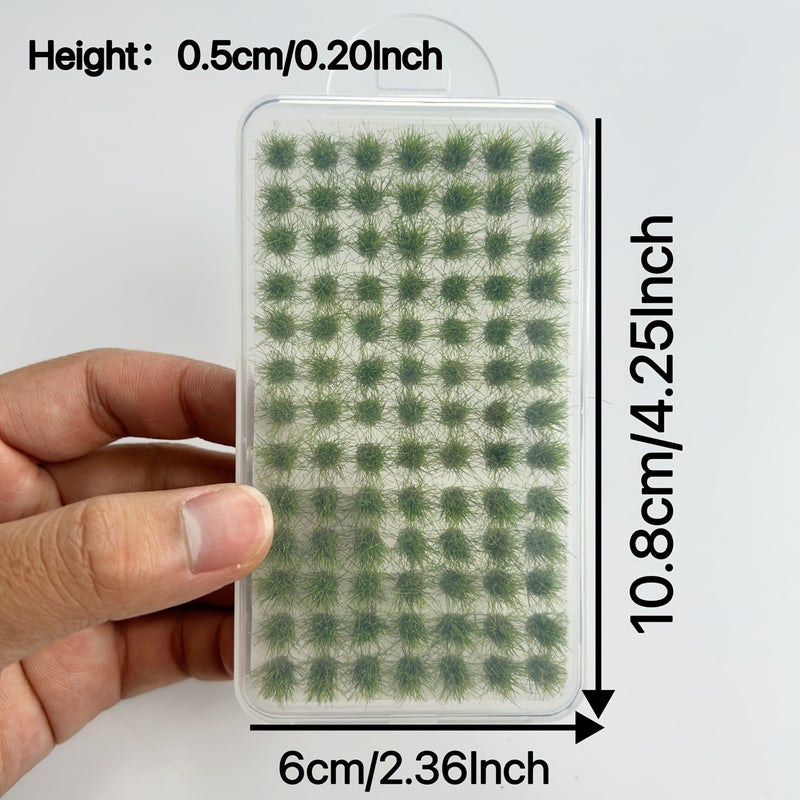 91 Small Grasses Autumn Green Plastic Plant Model Material Micro Landscape Component Architectural Model Ornament Train Sand Table Scene Model About 0.31 Inches Thick Perfect For Holiday Decorations - Image 2