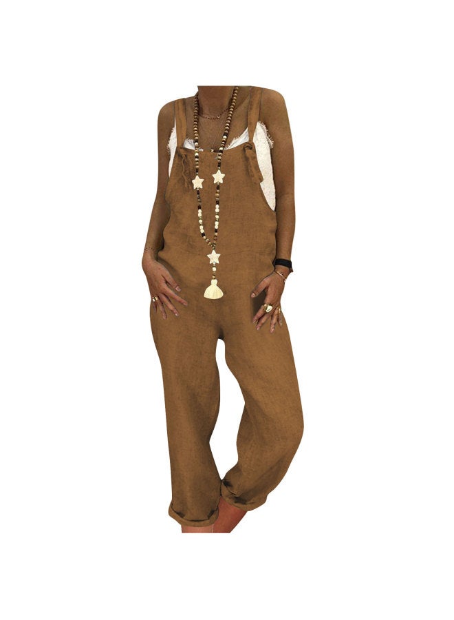 New Hot  European And American Women's Fashion Casual Loose Strap Jumpsuit Plus Size Strap Pants